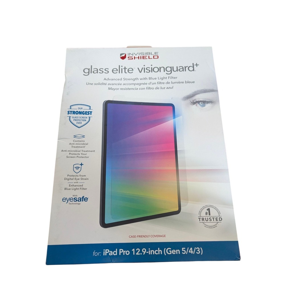 Z6O ZAGG InvisibleShield Glass Elite VisionGuard Plus - Apple iPad 12.9" Gen 3-5